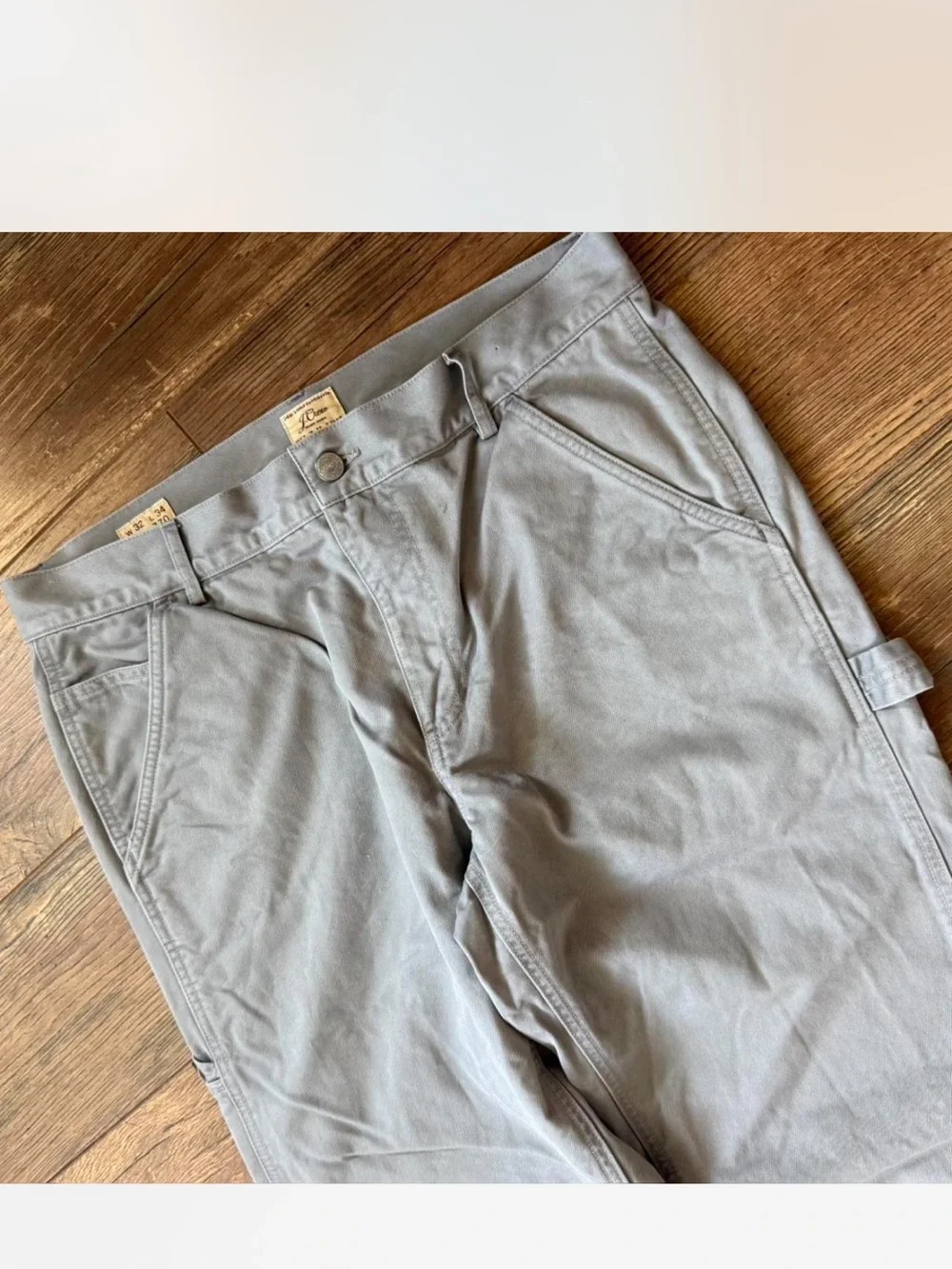 J. Crew Men's Cargo Pants in Light Gray